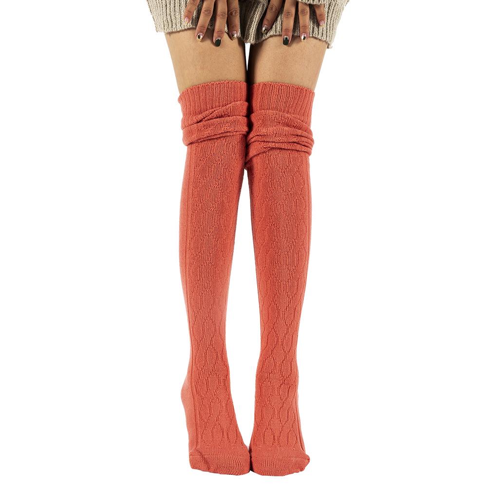 Europäische & Amerikanische Extra Lange Grob Gestrickte Woll Overknee-Socken für Damen - Frühlingswärme und Stil