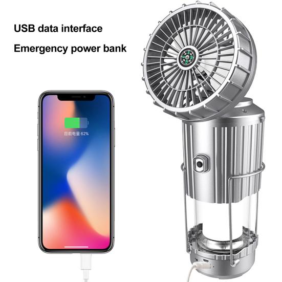 Solar Camping Light with Fan Super Bright High Lumens Compact