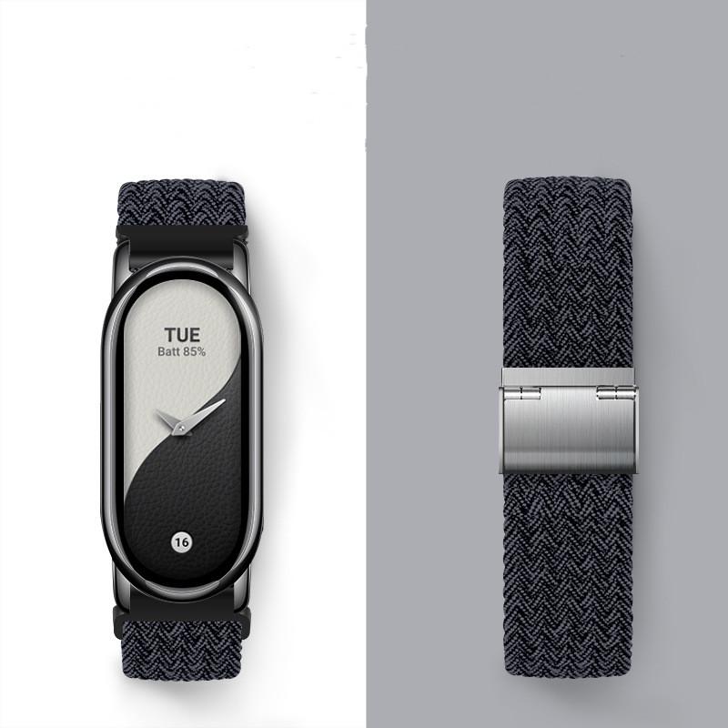 Nylon Braid Strap for Xiaomi Band 8 9 Metal Buckle Smart Band Replacement Bracelect Belt for Mi Band 8 Xiaomi Band 8 Wrist Strap