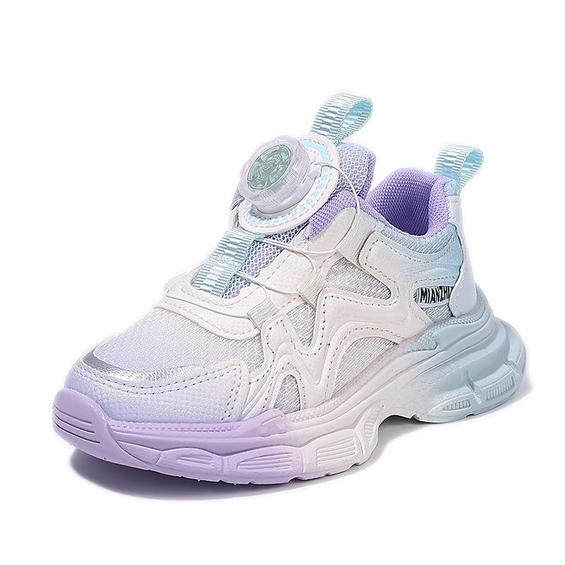 

Girls shoes 2025 new spring and autumn girls fashion children s sports shoes running soft-soled dad shoes rotating buckle 26