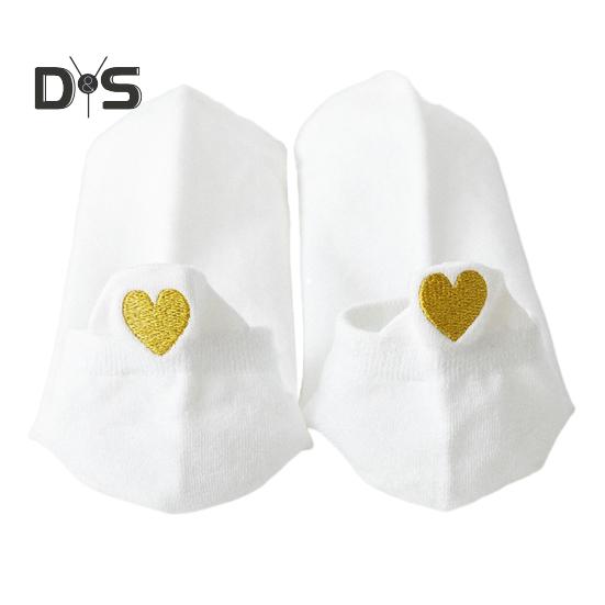

1 пара женских носков с вышивкой в ​​виде сердца, укороченные, без запаха, однотонные, высокоэластичные, противоскользящие, впитывающие пот, противоусадочные, спортивные носки белый