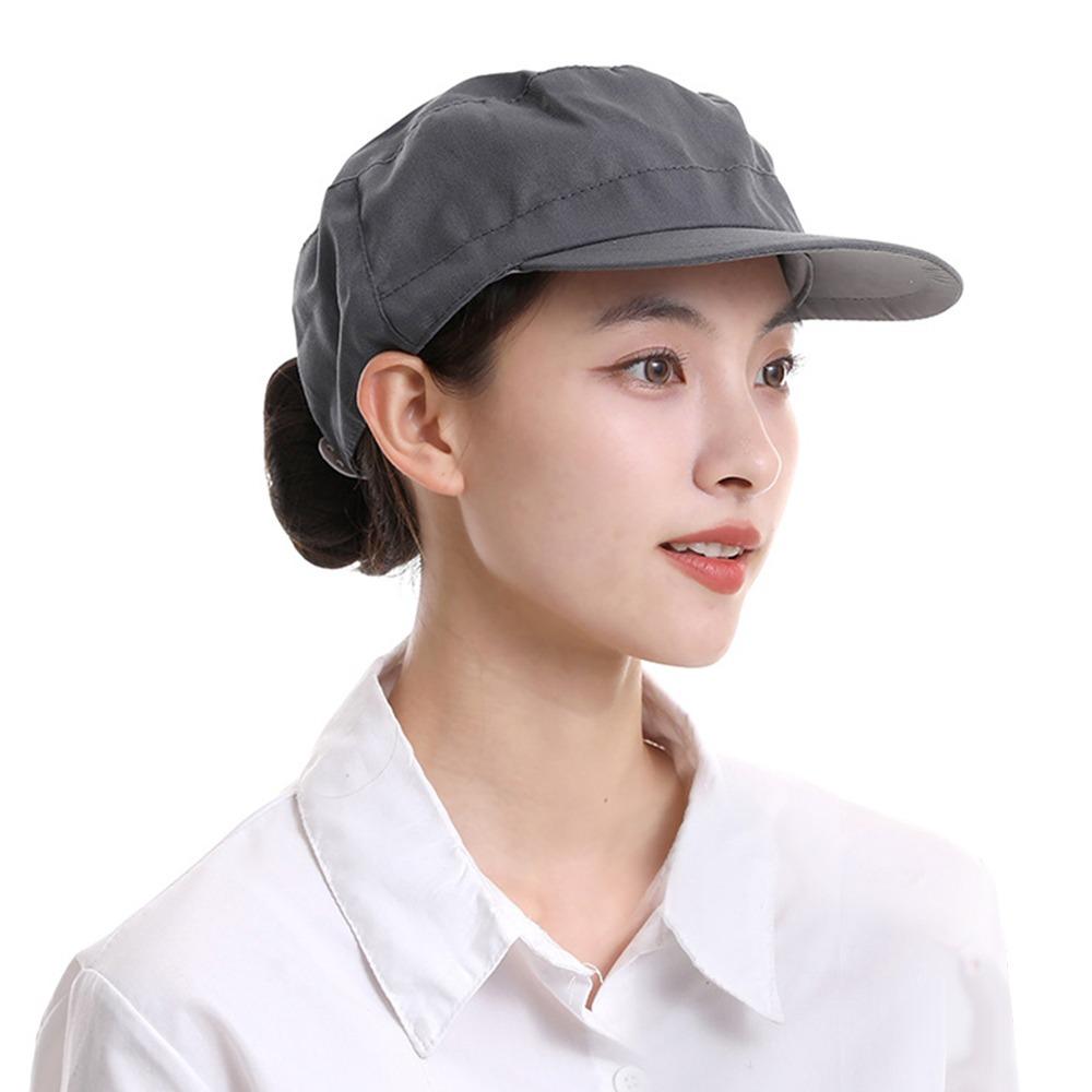 

Легкая рабочая кепка Дышащая кепка для мастерской Новая кепка для общепита Женская Мужская темно серый