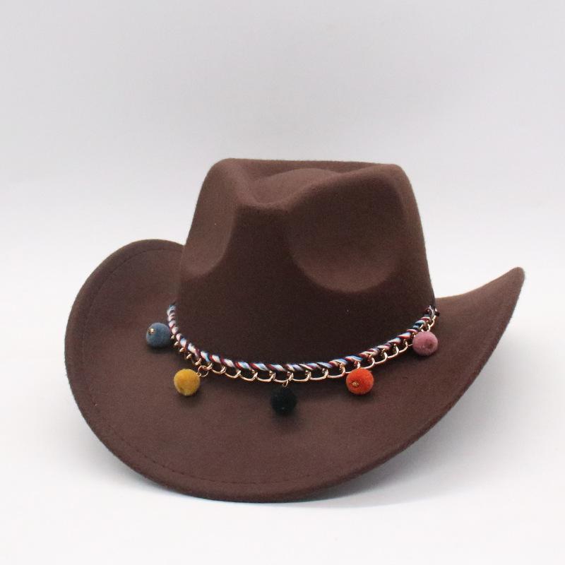 Seasonal Ethnic Style Big Edge Jazz Hat Western Cowboy Style Hat Tibetan Accessories Top Hat