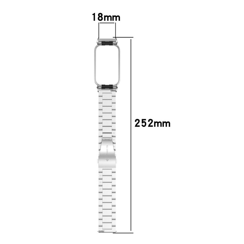 Metal Watch Strap for MI Band 9 Active Durable Tree-Bead Steel Watch Bracelet for REDMI Band 3 Belt Replacement Accessory