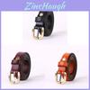Genuine Leather Waist Belt For Women And Men With Square Buckle Casual Style For Outdoor Wear