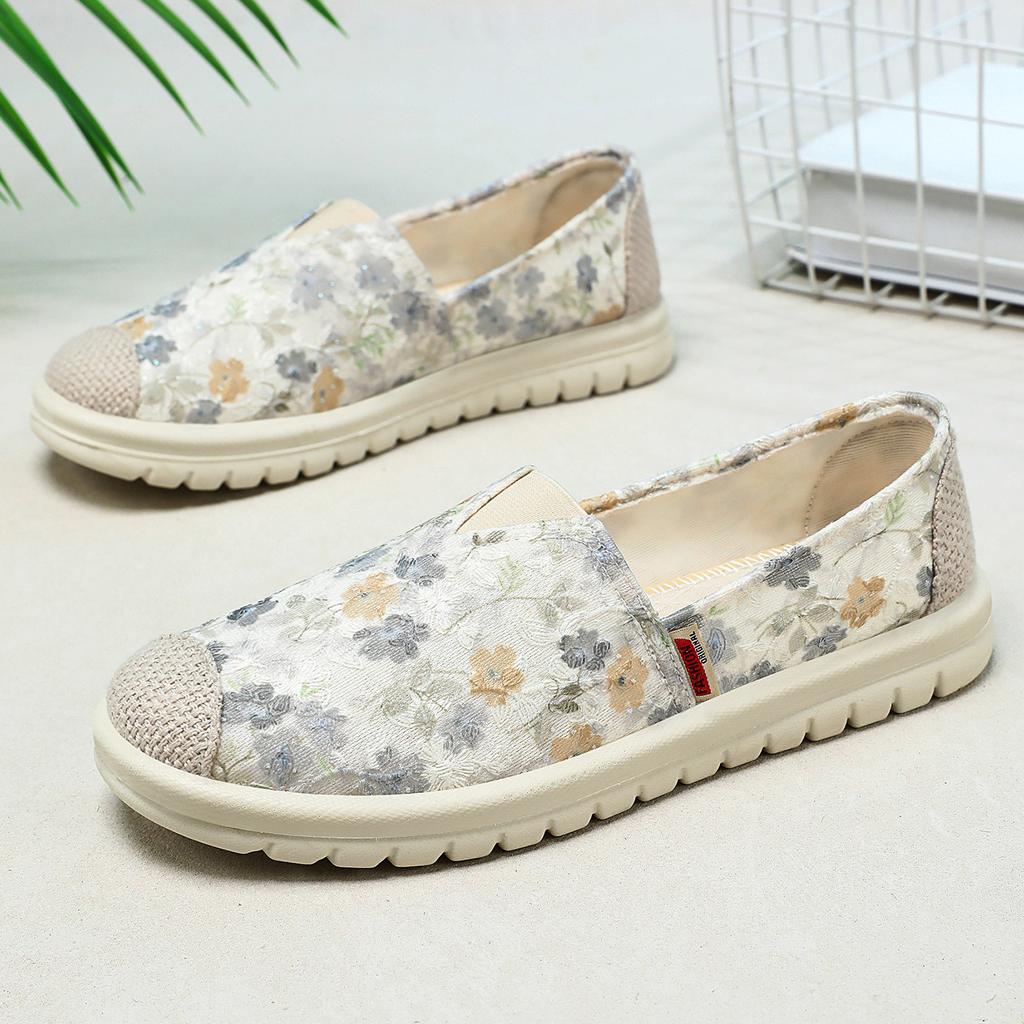 Γυναικείες Εσπαντρίγιες Slip on Παπούτσια Κομψά Δαντελωτά Casual Loafers Ελαφριά Αθλητικά Πλατφόρμα Άνετα Ανοιξιάτικα Επίπεδα Παπούτσια για Γραφείο Εργασία Περίπατο