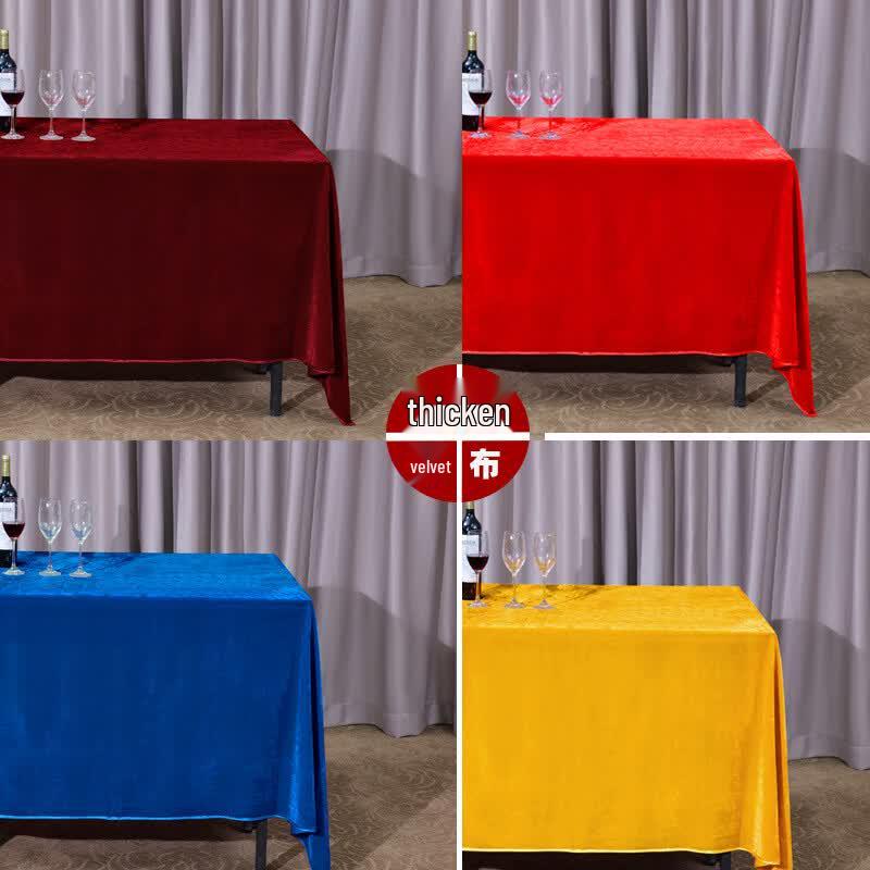 HANDUNYOU Golden Velvet Rectangular Conference Tablecloth