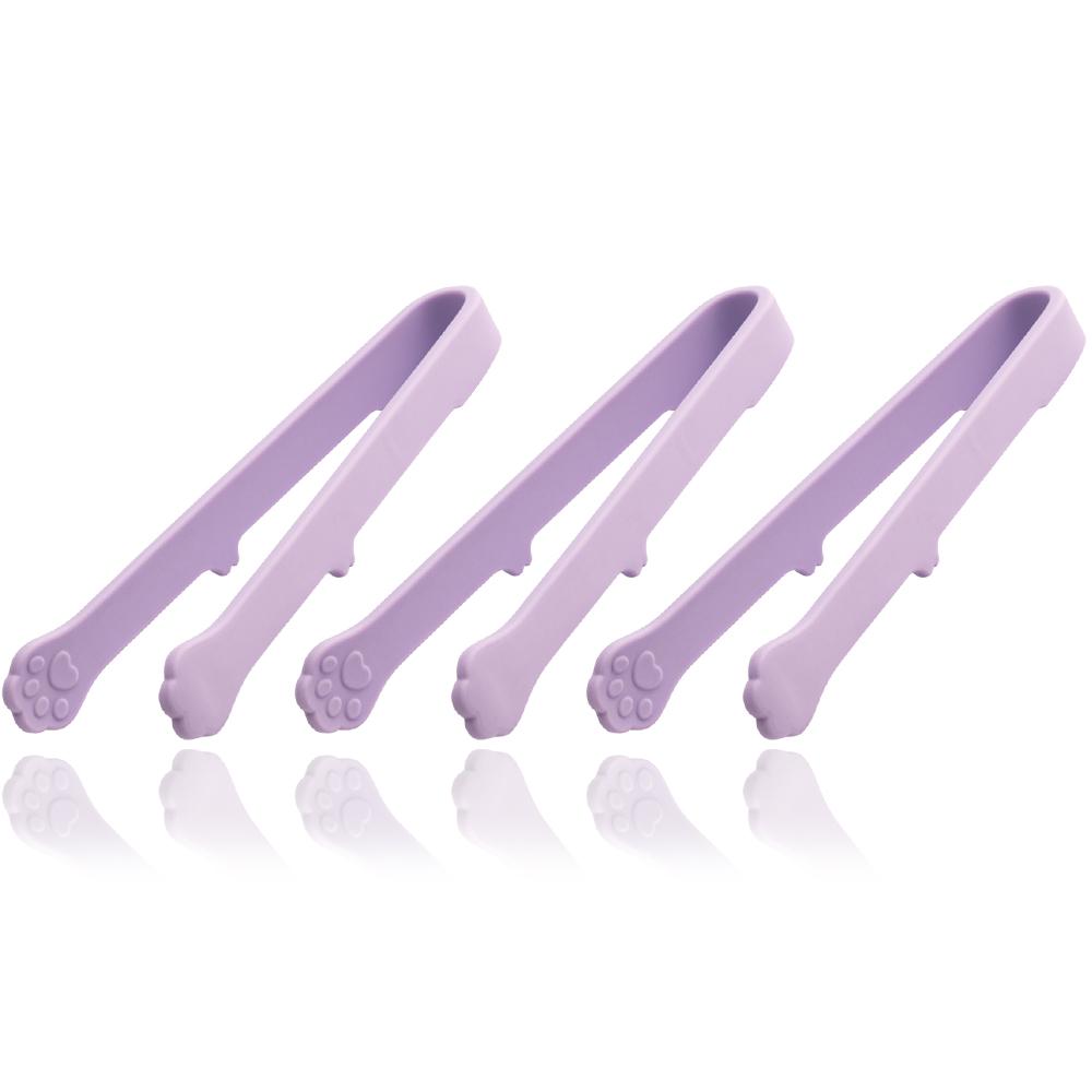 

3Pcs Coffee Sugar Clip Silicone Anti-skid Ice Tongs Cat Paw Shape Food Cake Clamp Kitchen Gadgets Bar Buffet Tools Tweezer фіолетовий
