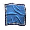 Luxurious Blue Mulberry Silk Scarf - Small Square, Perfect for Spring & Autumn, Ideal High-End Gift