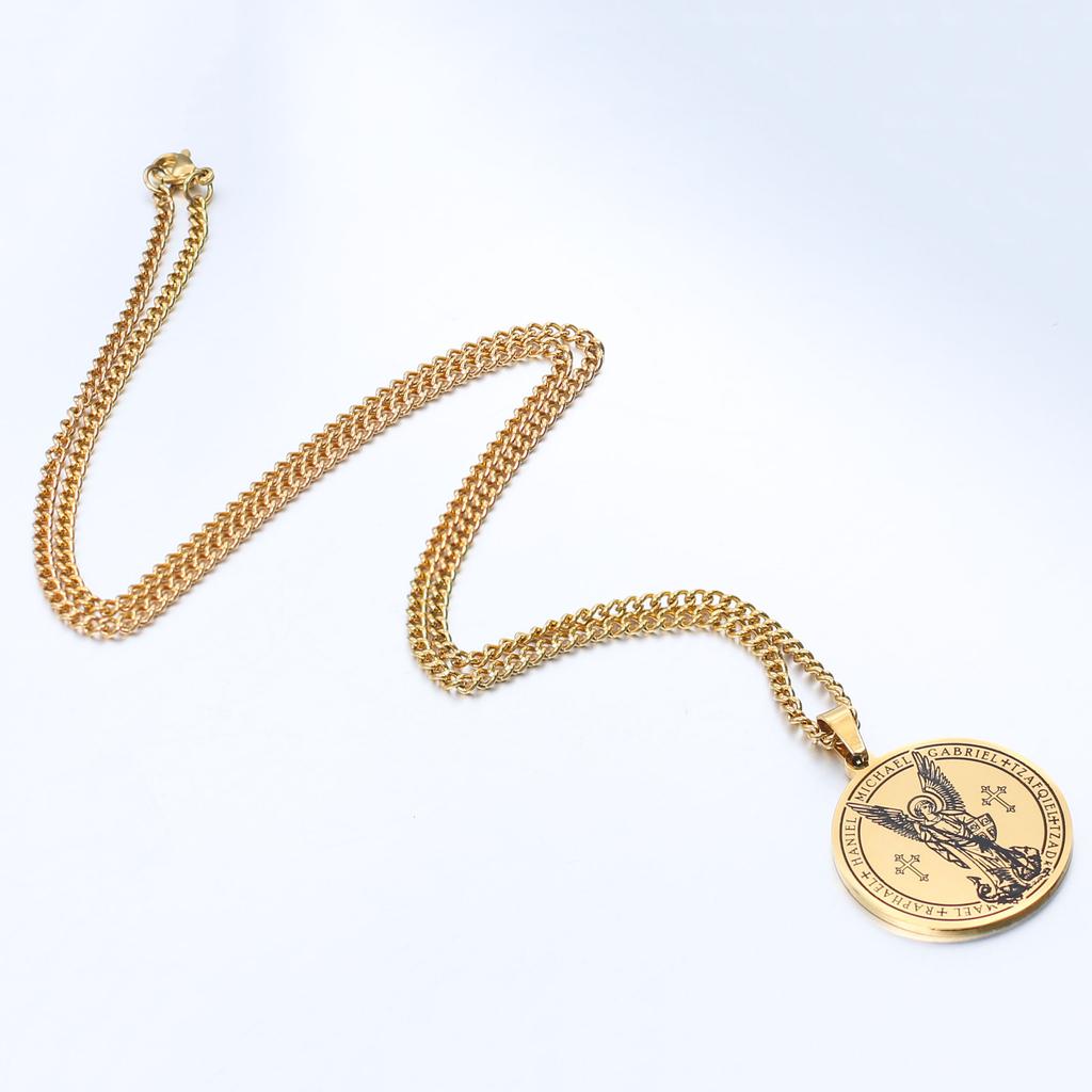 Naszyjnik ze stali nierdzewnej Archanioł Michał