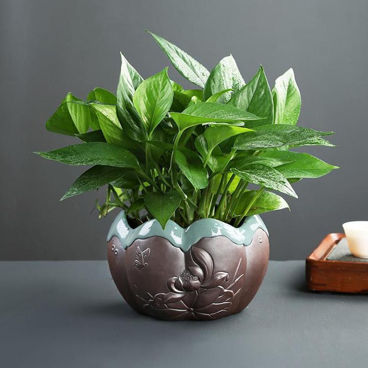 1pc Creative Ceramic Plant Pot Decorative Bamboo Flower For Orchids Large Hydroponic Flowerpot Terracotta Pots Seedlings