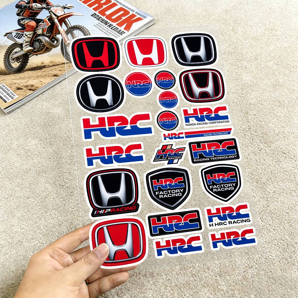 FOR HONDA HRC H WING Reflective Motorcycle Stickers Waterproof Vinyl Decals for Motorbike Helmet Fuel Tank Bike XL0