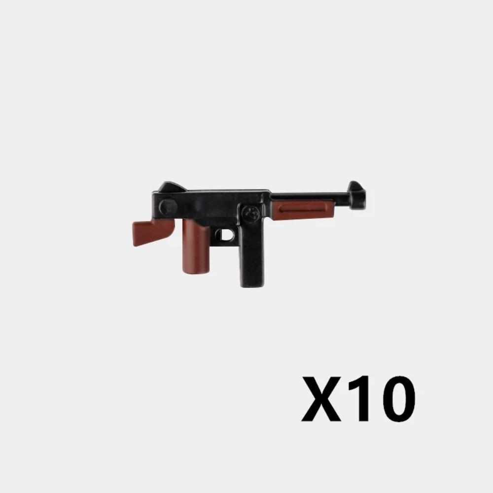 5/10 Zbraně vojáků z 2. světové války Stavebnice Dvoubarevný tisk Stroj Puška Samopal Odstřelovací pušky Vojenské příslušenství Kostky C238