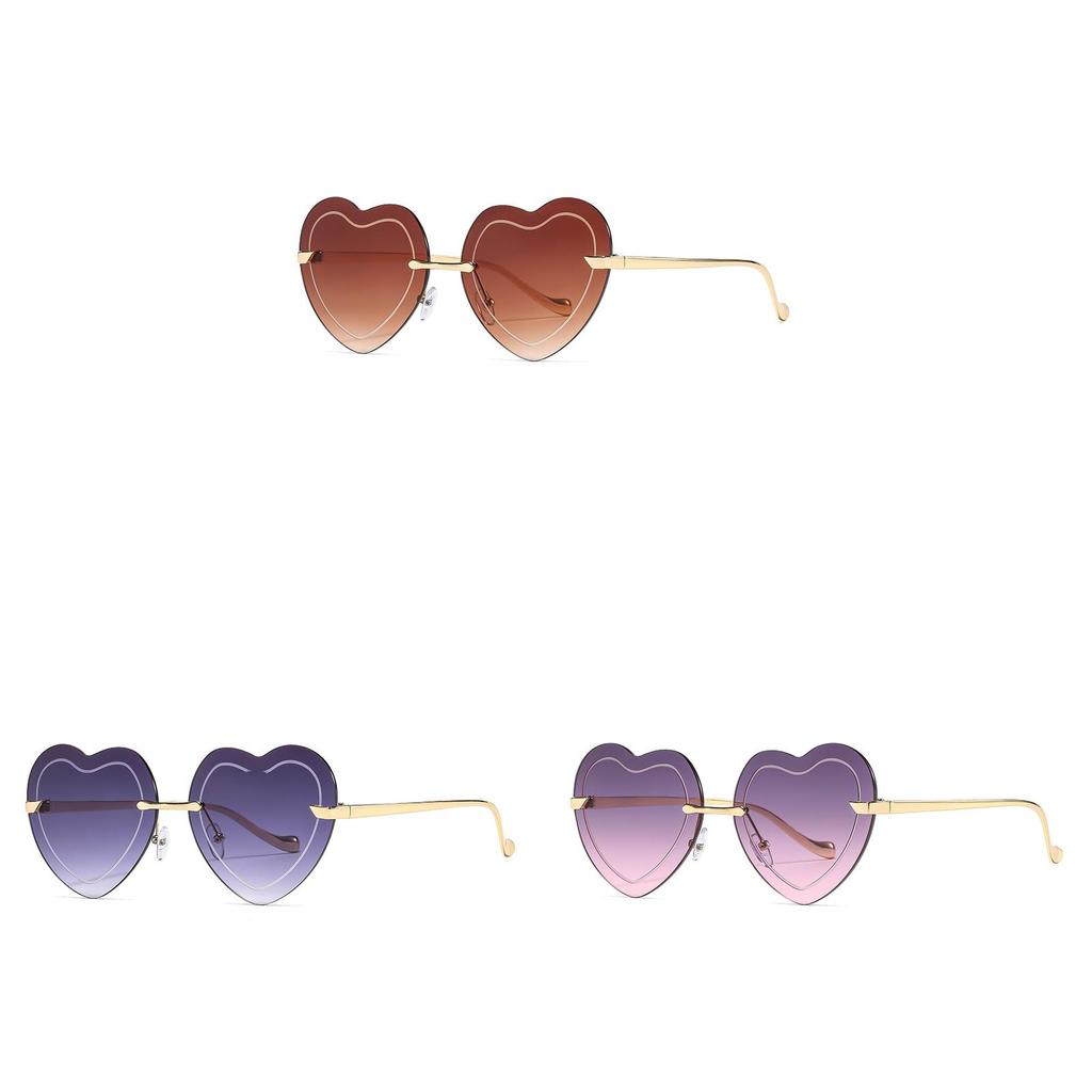 Womens Heart Shaped Sunglasses Uv400 Polarized Outdoor Fashion Accessory For Summer