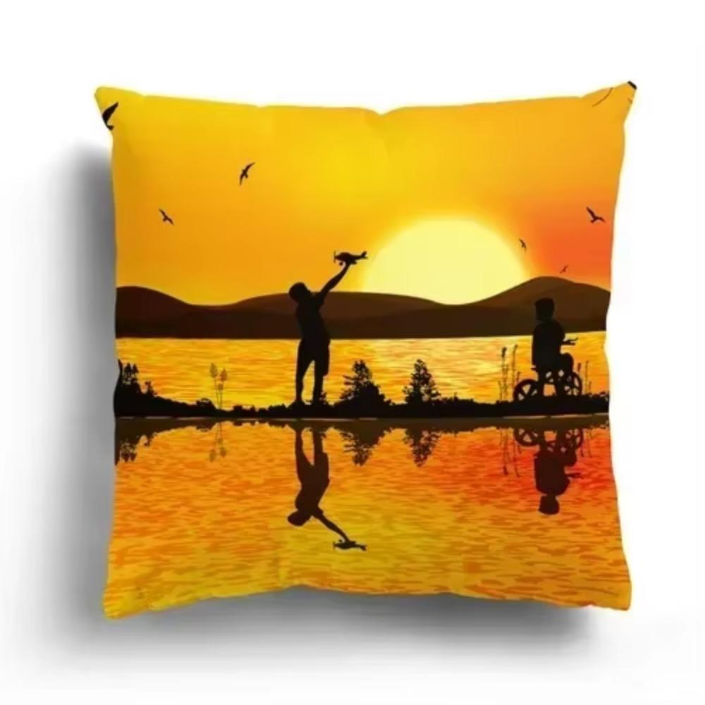 Cushion Cover Pillow  Autumn Scenery Home Decor Sofa Decorative