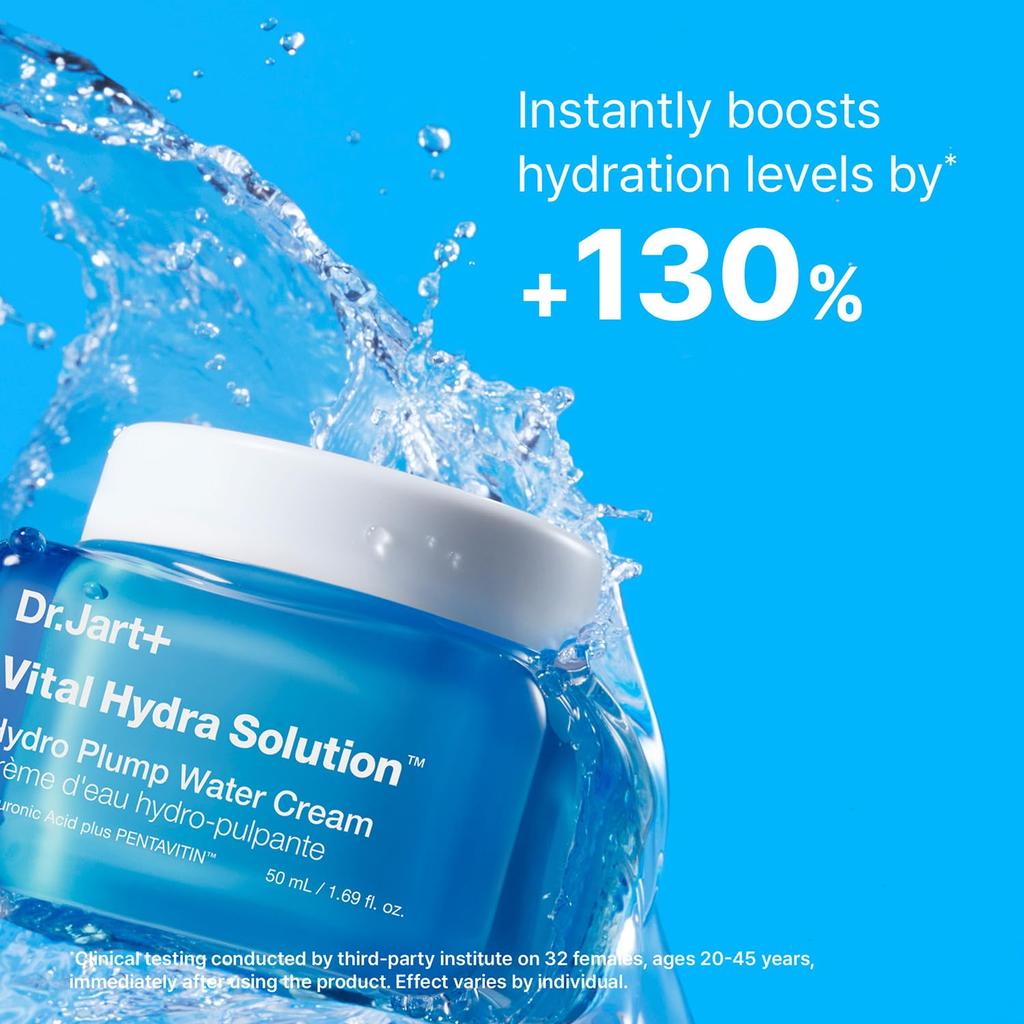 Dr.Jart+ Vital Hydra Solution Hydro Plump Water Cream – Deep Hydration with Hyaluronic Acid & Pentavitin, Korean