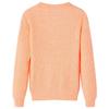 Knitted Pullover for Children Bright Orange 92/104/116/128/140