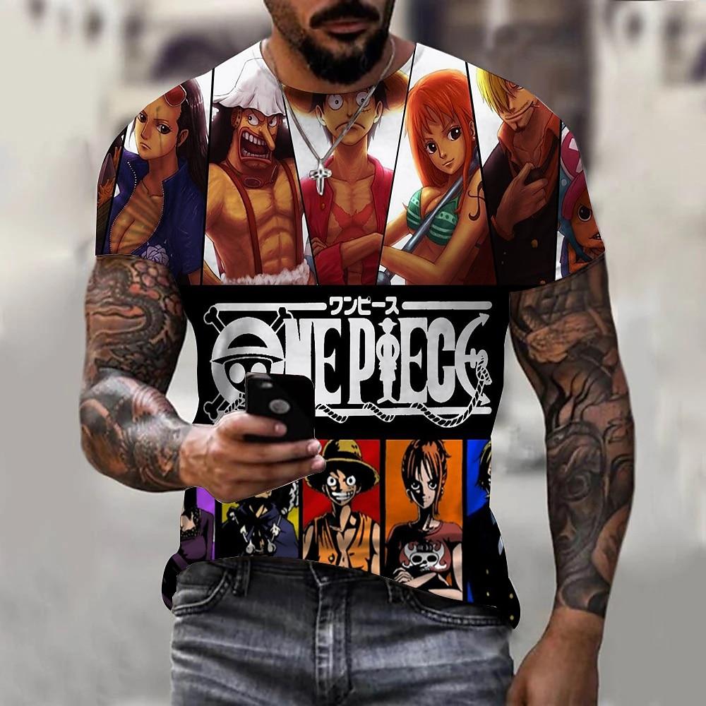 One Piece Monkey D. Luffy Roronoa Zoro Tony Tony Chopper T-shirt Anime Cartoon Anime 3D