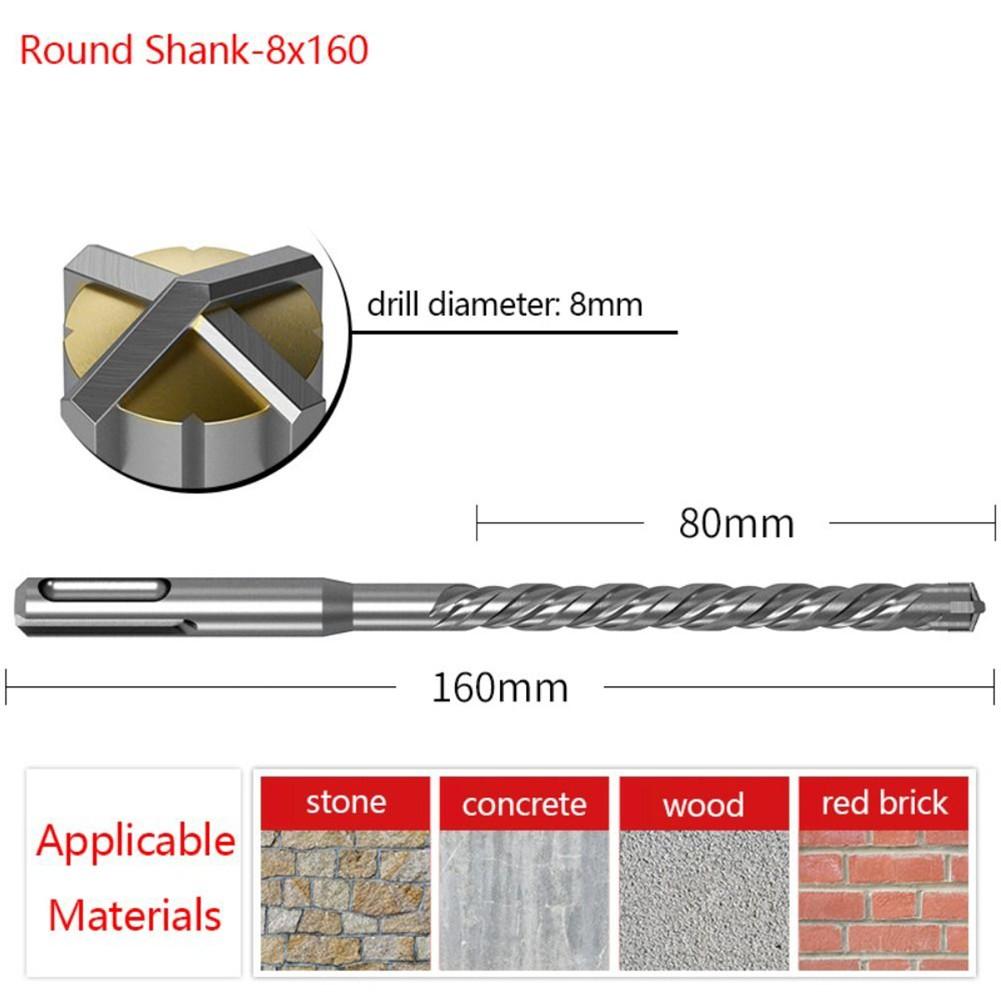 Pro cihlové bloky Křížový vrták Vrták do betonu Pro stavbu Délka 110 mm