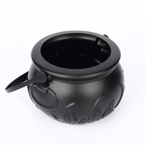 Halloween Candy Bucket Black Cauldron Holder Prop Bowl Halloween Decorations Party Bucket Trick or Treat Home Festive Decor