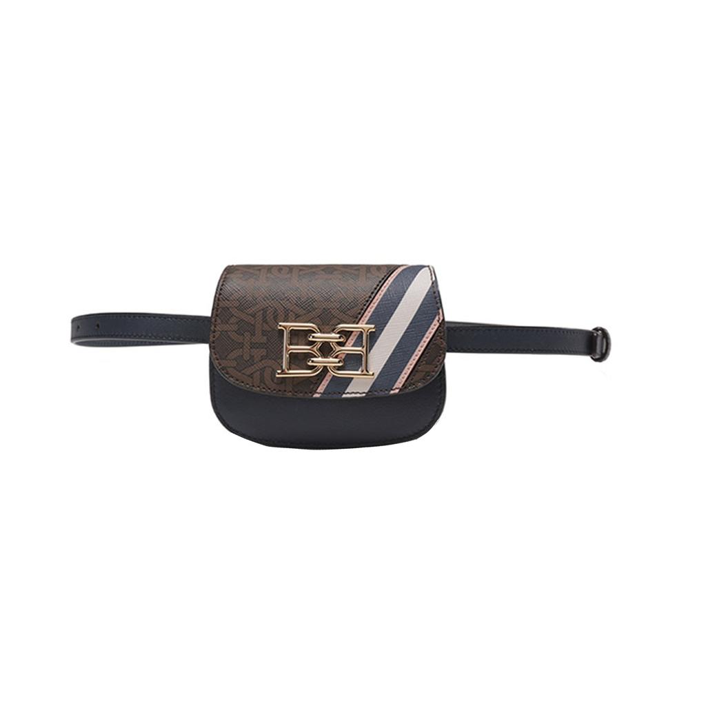 Bally B-Chain Monogram TPU Crossbody Shoulder Bag Women Bags Midnight-Blue Brown 6301931