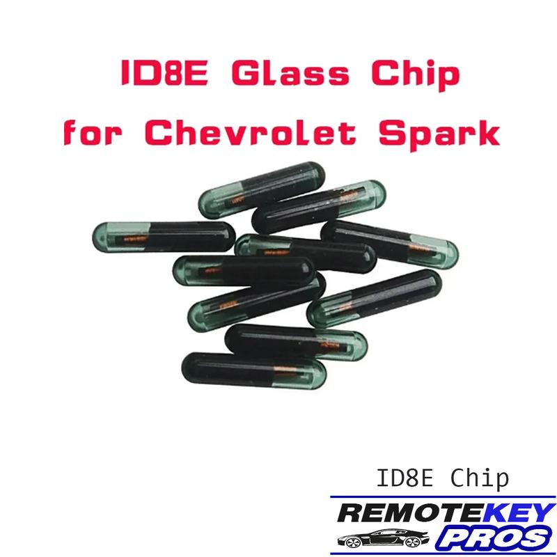 DIYKEY Aftermarket 8E Glass Chip ID8E Auto Transponder Chip Key Blank Car Key Chips for Chevrolet Spark 5PC CHIPS