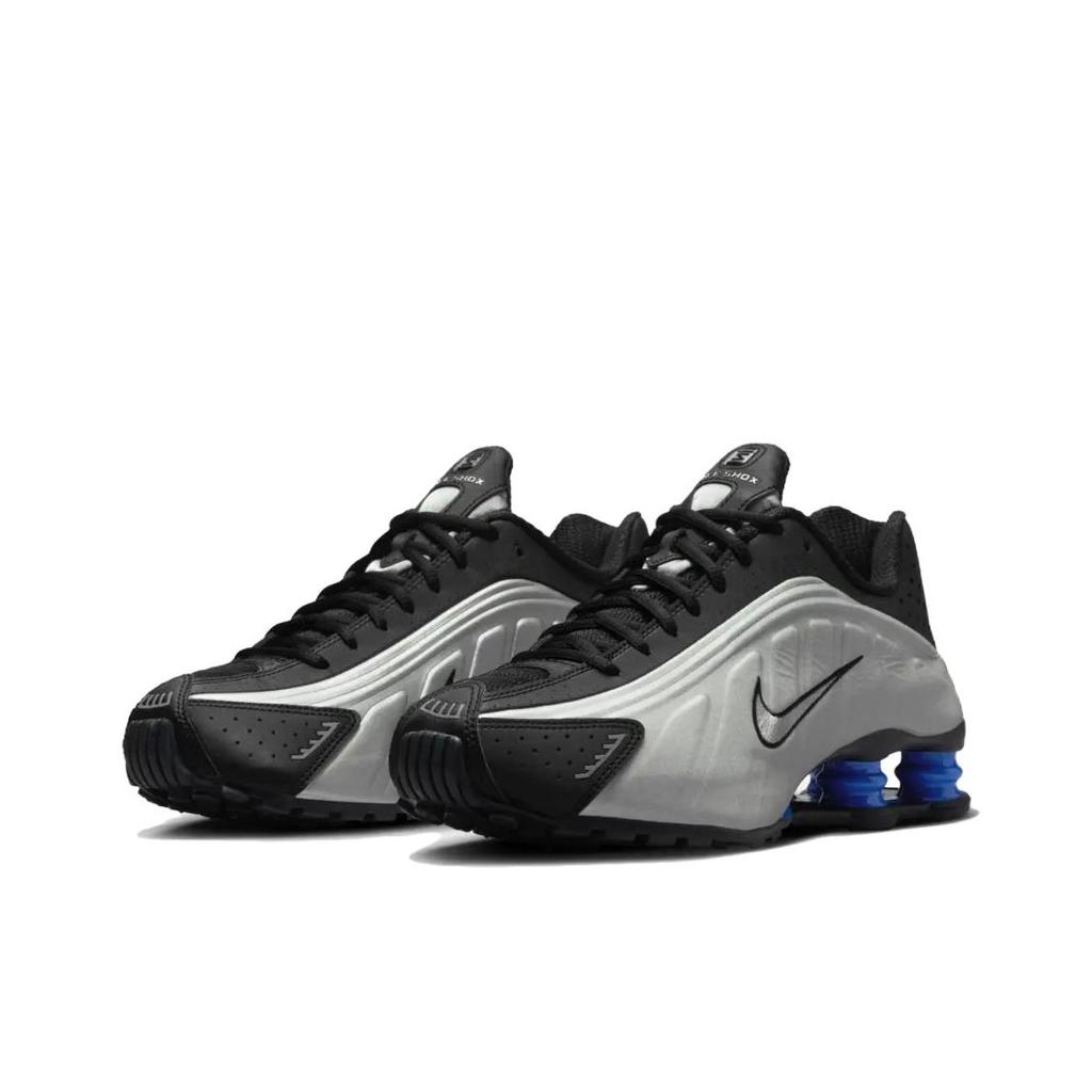 Nike  Shox R4 Metallic Silver Racer Blue Women Sneakers Black AR3565-006