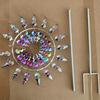 Kinetic Wind Spinner Colorful Metal Wind-Driven Kinetic Spinner Outdoor Kinetic Wind Sculpture Assembly Required for Garden Backyard Lawn Decoration
