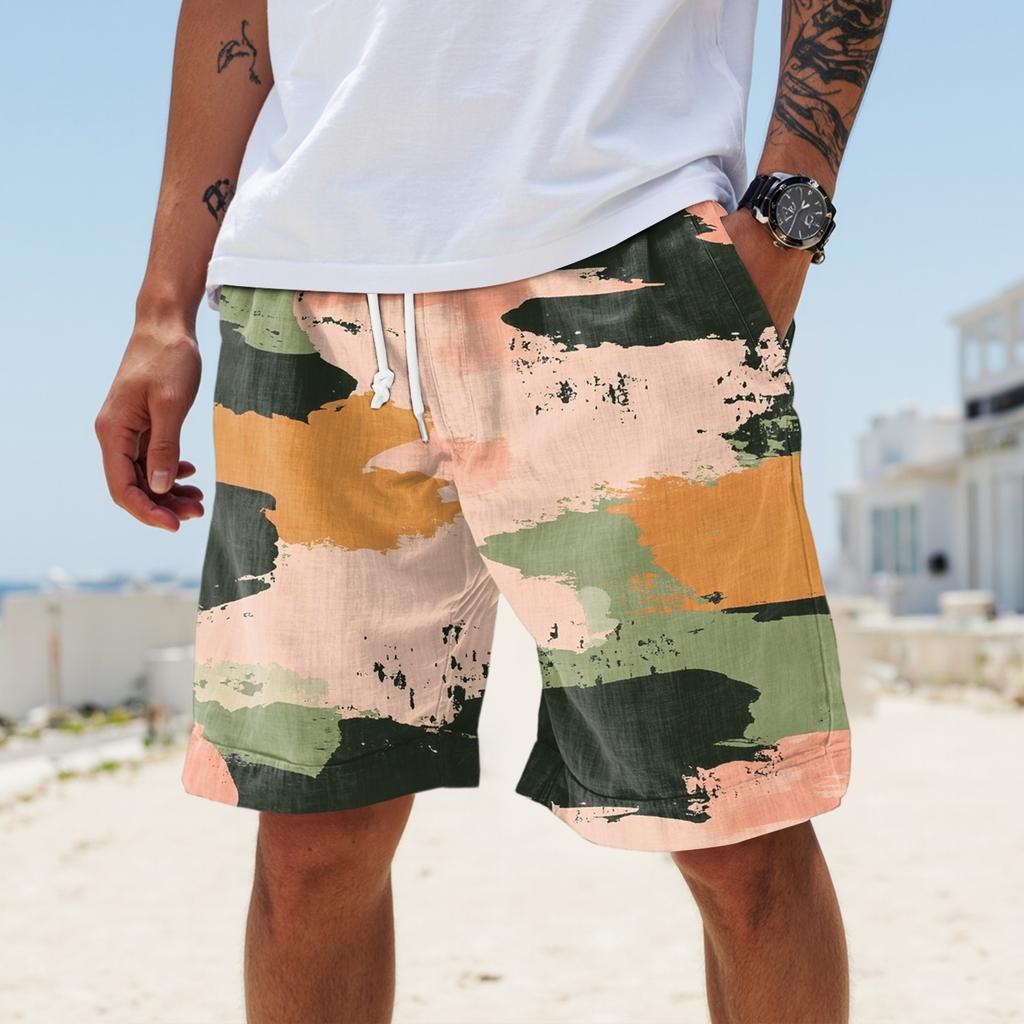 Men's Summer Large Casual Loose Sports Pants Beach Shorts
