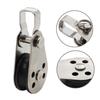 4Pcs 304 Stainless Steel 25mm Single Pulley Block, Wire Rope Hangings Wire Towing Wheel Block Rope Runner