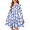 Girls' Summer Princess Dress Halloween Day- Long Sleeve A-Line T-Shirt Dress