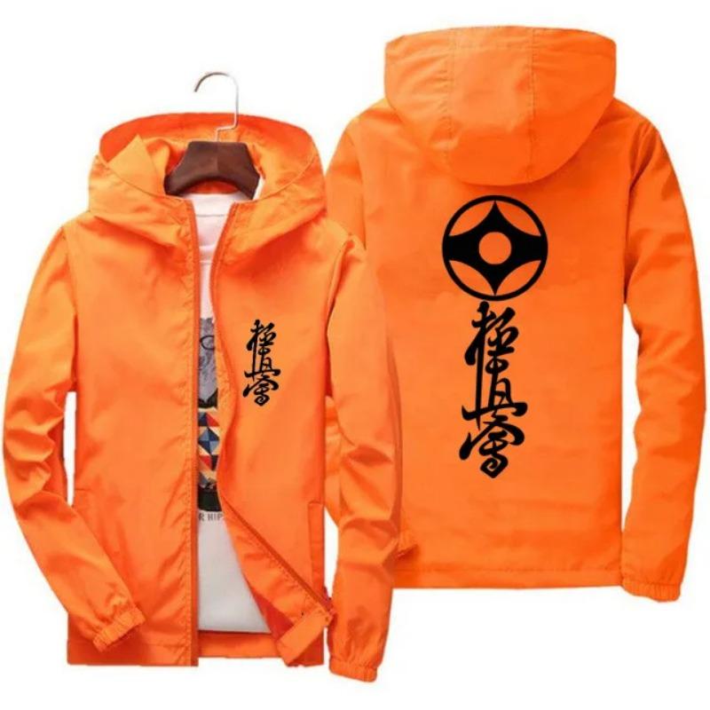 

Kyokushin Karate thin unisex motorcycle windproof men s zipper spring outdoor sports rainproof jacket oversized 4XL