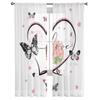 Liebe Schmetterling Blumen Tüll Vorhänge für Wohnzimmer Schlafzimmer Voile Sheer Vorhang Fenster Home Decor Vorhänge