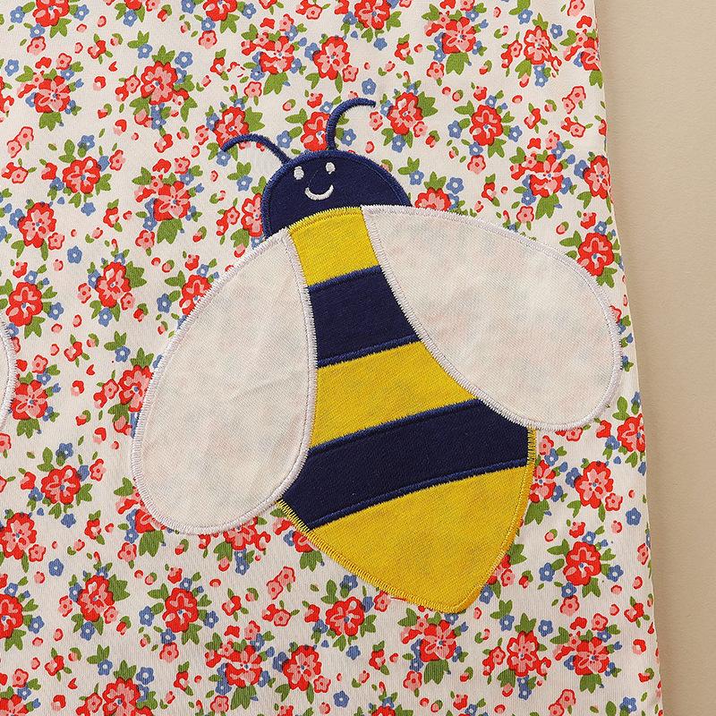 2-7Y Kinder Kleidung Mädchen Langarm Kleid Gestrickte Baumwolle Frühling Herbst Cartoon Rundhals Mädchen Prinzessin Kleider