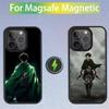 Levi Ackerman Attack on Titan Pouzdro na telefon Pro iPhone 16,15,14,13,12,11,Pro,Max,Plus,Mini,SE Magsafe Magnetické bezdrátové nabíjení
