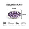Gorgeous 925 sterling silver women's Big ring natural amethyst gemstone noble fine jewelry for anniversary engagement gift