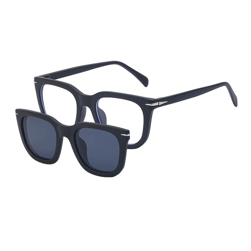 JYL TS Unisex Douyin Magnetic - Retro Myopia-Ready Square Shades ZS-DB7088