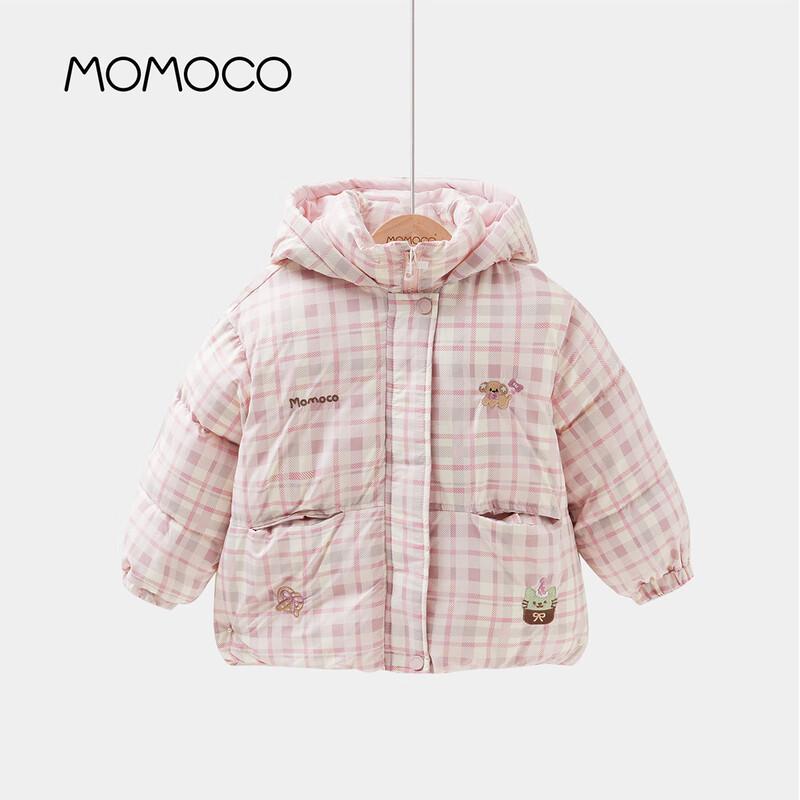 Зимняя утепленная куртка в клетку для девочек MOMOCO 130