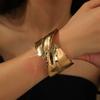 Irregular Pleated Bangle Cold Wind Open Bracelet Minimalist Style Cuff Bangle  Party Wearing