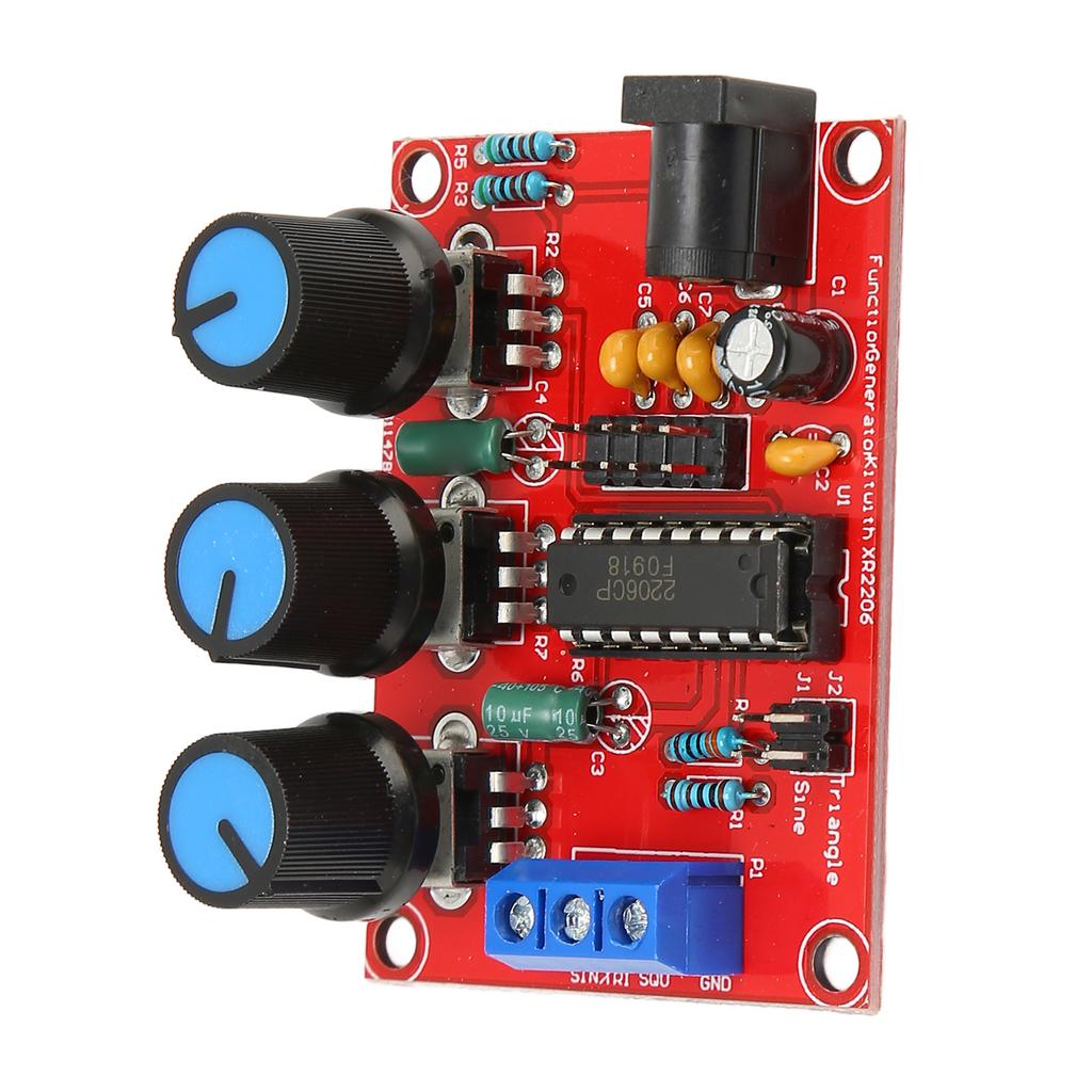 2Pcs Signal Generator Kit Sine Triangle Square Output 1Hz‑1MHz 9‑12V DC Input Function Signal