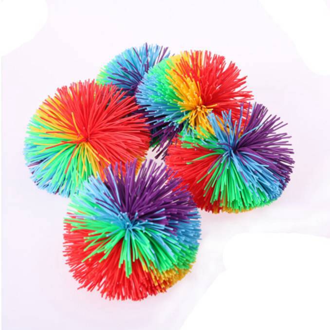 Student Toy Rubber Fur Ball Sandbag Ball Color Rubber Band Ball Elasticity Relieve Autism Sensory Ball