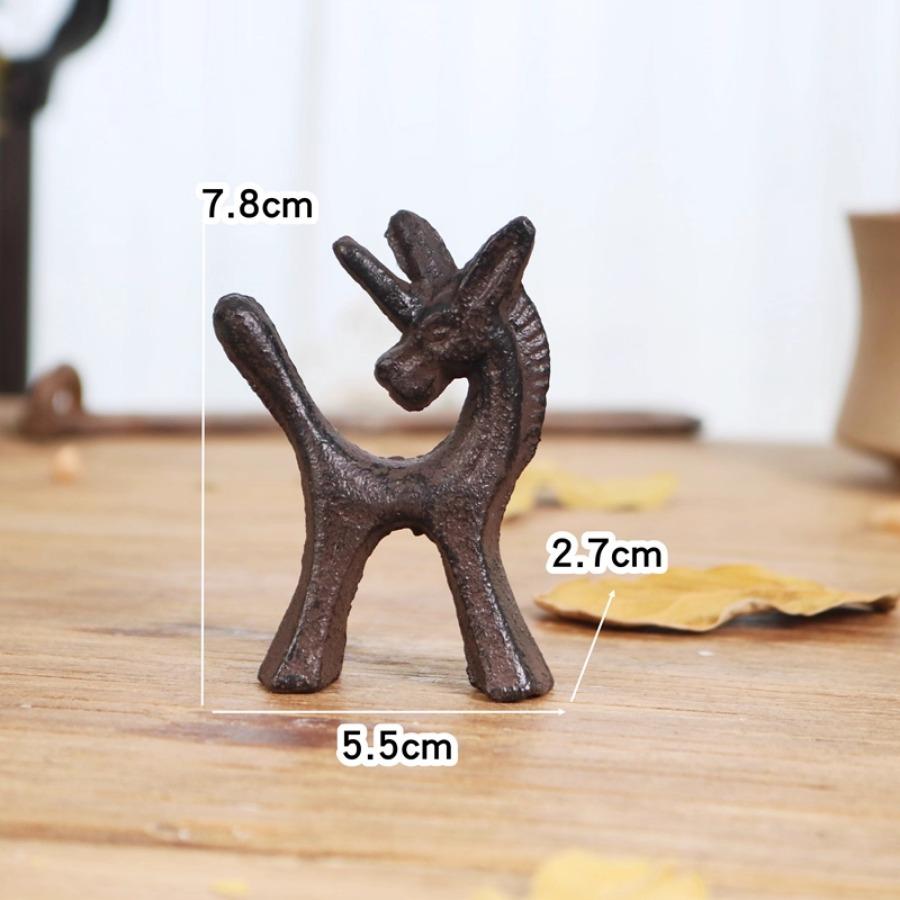 Retro Metal Nostalgic Cast Iron Piggy Pen Holder Cartoon Paper Press Mini Animal Ornaments Home Crafts Ironware Figurines