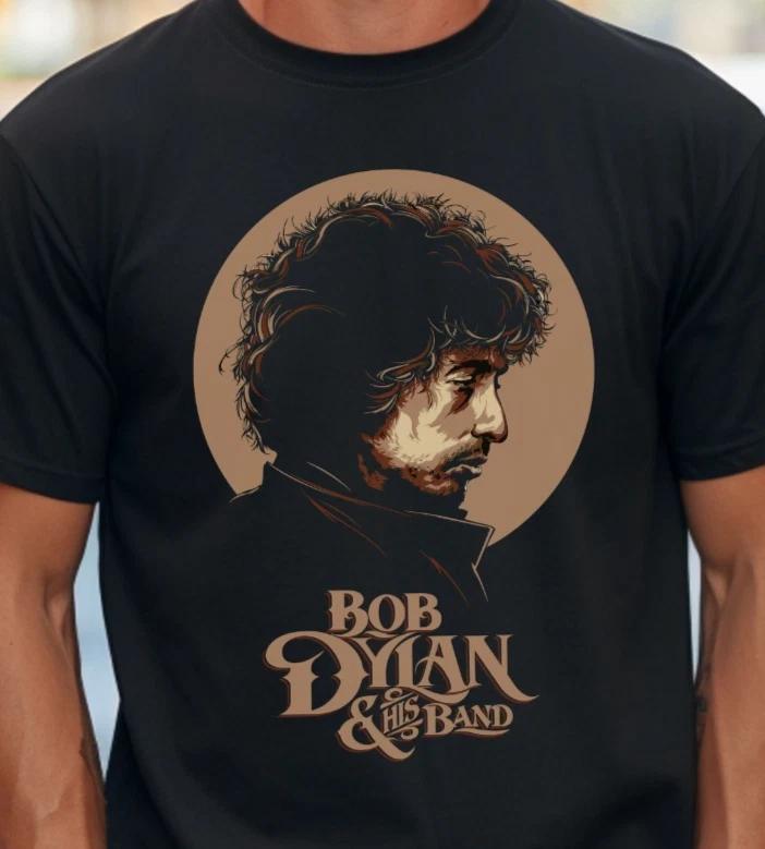 

Bob Dylan & His Band T-Shirt on Vintage Black Comfort Color Tee XL
