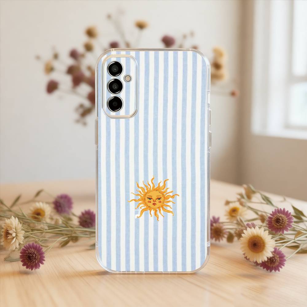 

Чехол для телефона с мотивом солнца для Samsung A10, 12, 20, 21S, 30, 31, 40, 50, 51, 52, 70, 71 Прозрачная крышка Samsung a714g