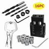 Black 15° Woodworking Pocket Hole Jig - Drilling Locator for Wood Board Installation