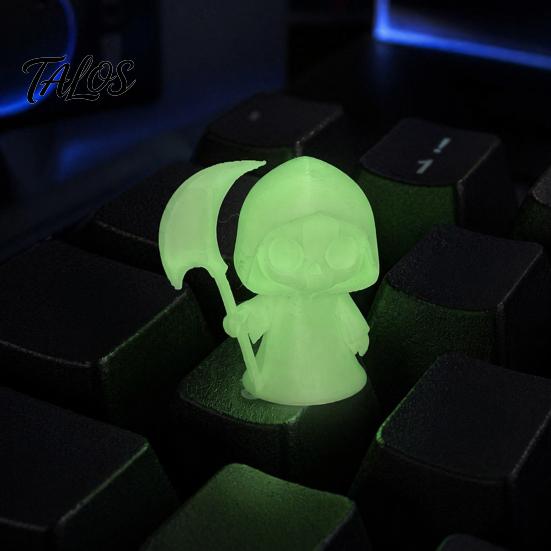 Durable 3D Print Ornament Printed Ghost Figurine, Cute Desktop Ornament, Mini Long-lasting Decorative Item Halloween Reaper Statue for Office