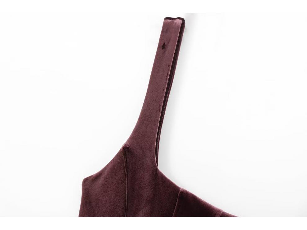 European & American Style Women's Velvet Bodycon Bustier Dress - Fashionable and Versatile Hot Seller