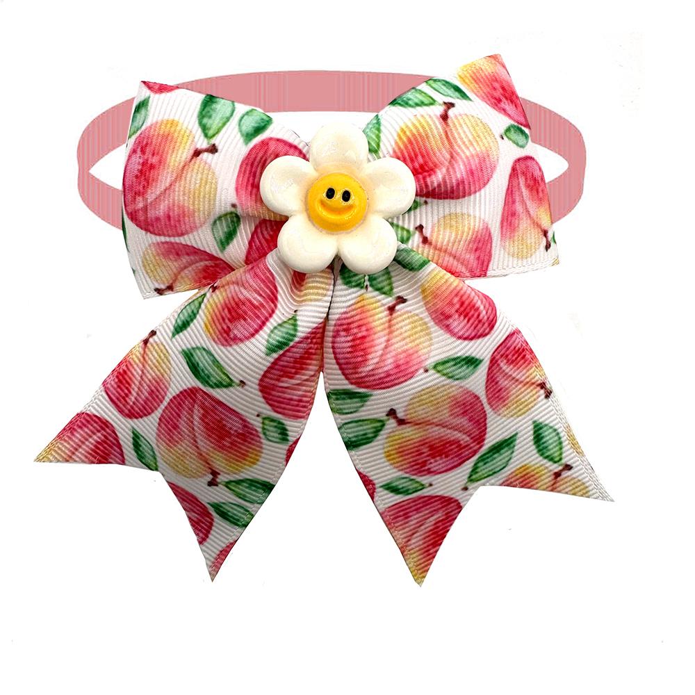 50pcs Fruit Style Small Dog Bowties Lemon Pattern Pet Products Neck Tie Collar Pet Grooming Supplies for Small Dog Accessories