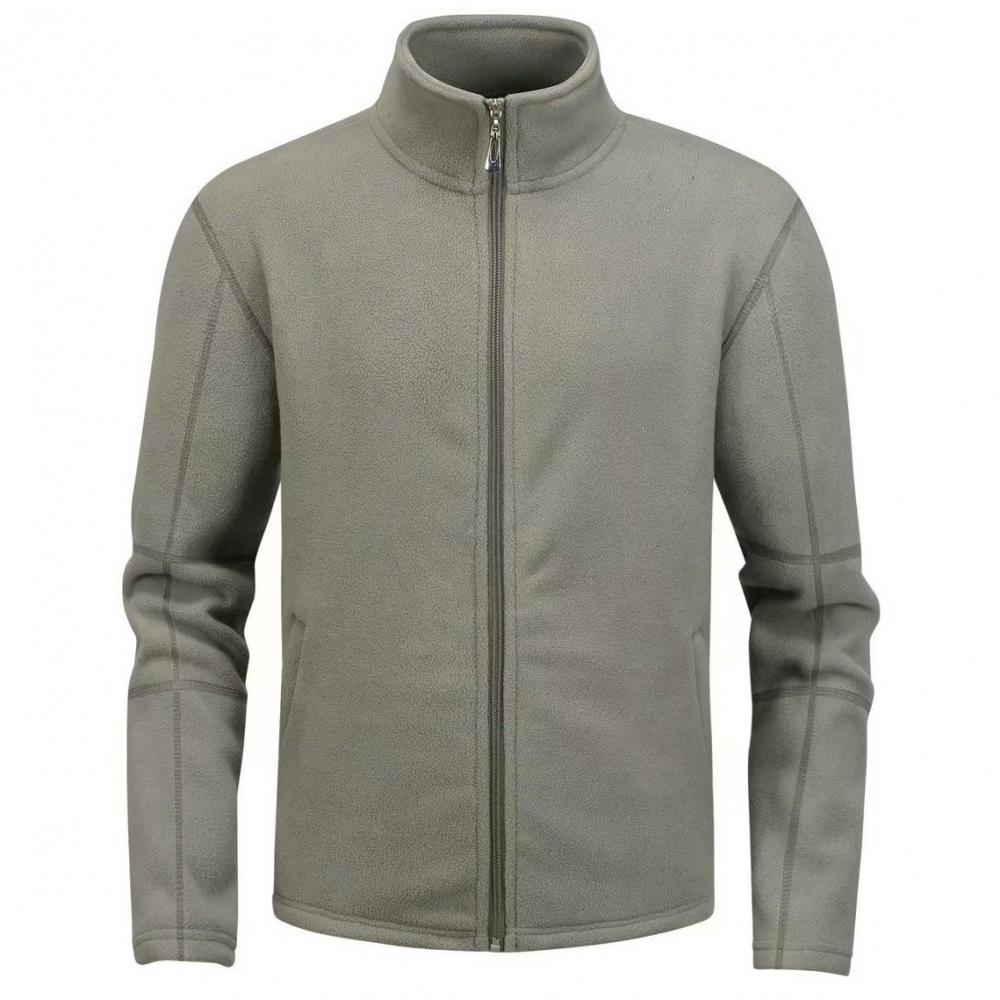 

Мужской свитшот со стойкой воротником, кардиган с длинным рукавом, двусторонний бархатный худи для мужчин M оливковое зеленый