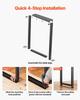 Table Legs, 740 x 450 mm (H x W) Square Steel Furniture Legs, Modular Design, Easy Assembly, 2204 lbs Max Load Heavy Duty, for Home Office Desk,